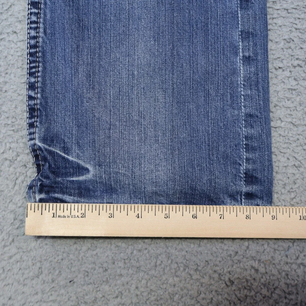 BKE Carter Mens Relaxed Straight Leg Blue Jeans 34S Medium Wash ABM20116